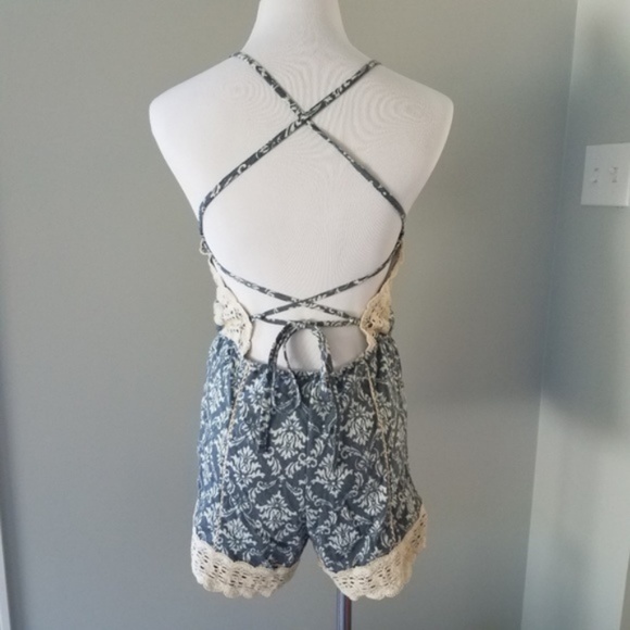 NWT Romeo & Juliet Couture Blue Romper Lace - Picture 4 of 8